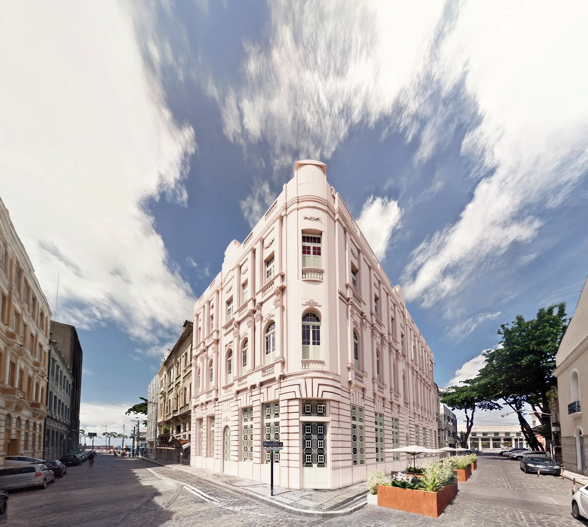Fachada do casarão histórico do NERD, no Bairro do Recife, sede do Porto Digital